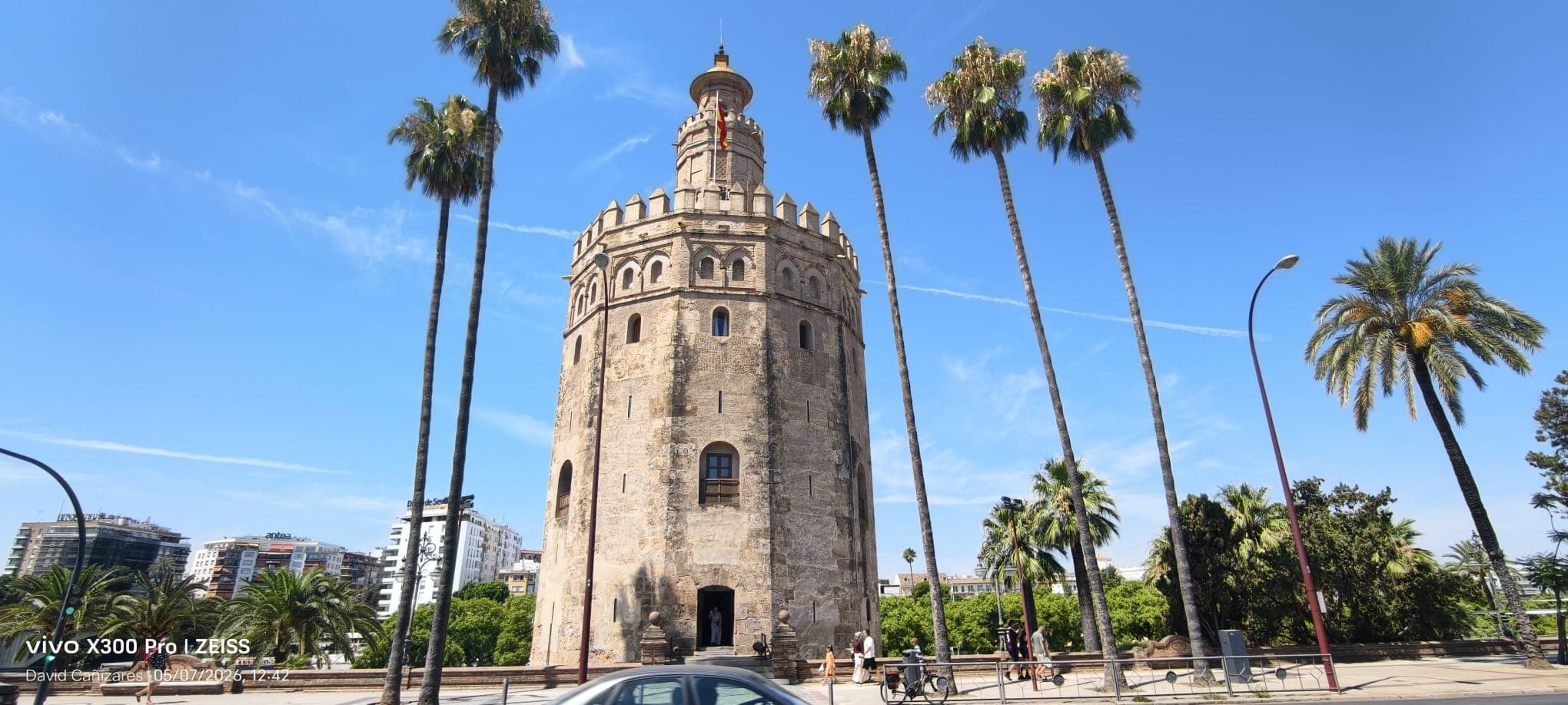 Torre del Oro entre palmeras